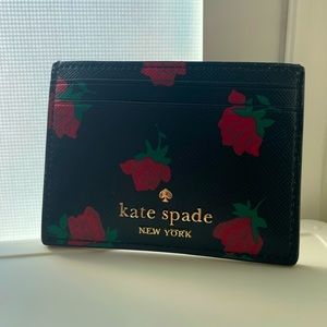 Kate Spade | Madison Rose Toss Printed Small Slim Card Holder | NWT